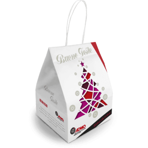 Panettone Alto Decorato con Glassa di Nocciole